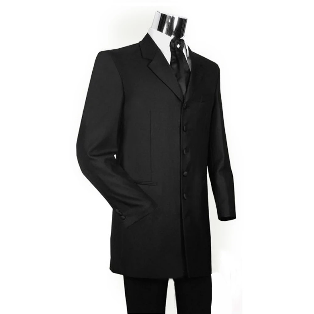 Men's 3 piece 7 Button Peak Lapel Big and Tall Or Custome Size Long Pattern Suits Black Fashion Tuxedos For Wedding Men Suits
Men's 3 piece 7 Button Peak Lapel Big and Tall Or Custome Size Long Pattern Suits Black Fashion Tuxedos For Wedding Men Suits