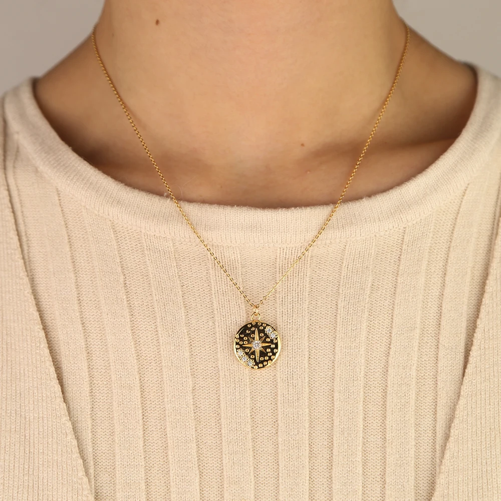 Женское круглое ожерелье с подвеской в виде подсолнуха и монет радужным
