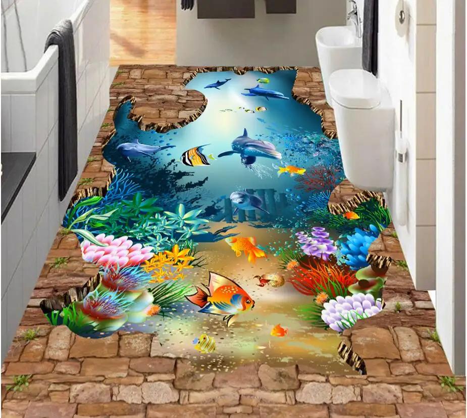 Custom photo 3d pvc flooring self adhesion wall sticker Bottom World Dolphin Coral bedroom wallpaper for walls 3 d
Custom photo 3d pvc flooring self adhesion wall sticker Bottom World Dolphin Coral bedroom wallpaper for walls 3 d
