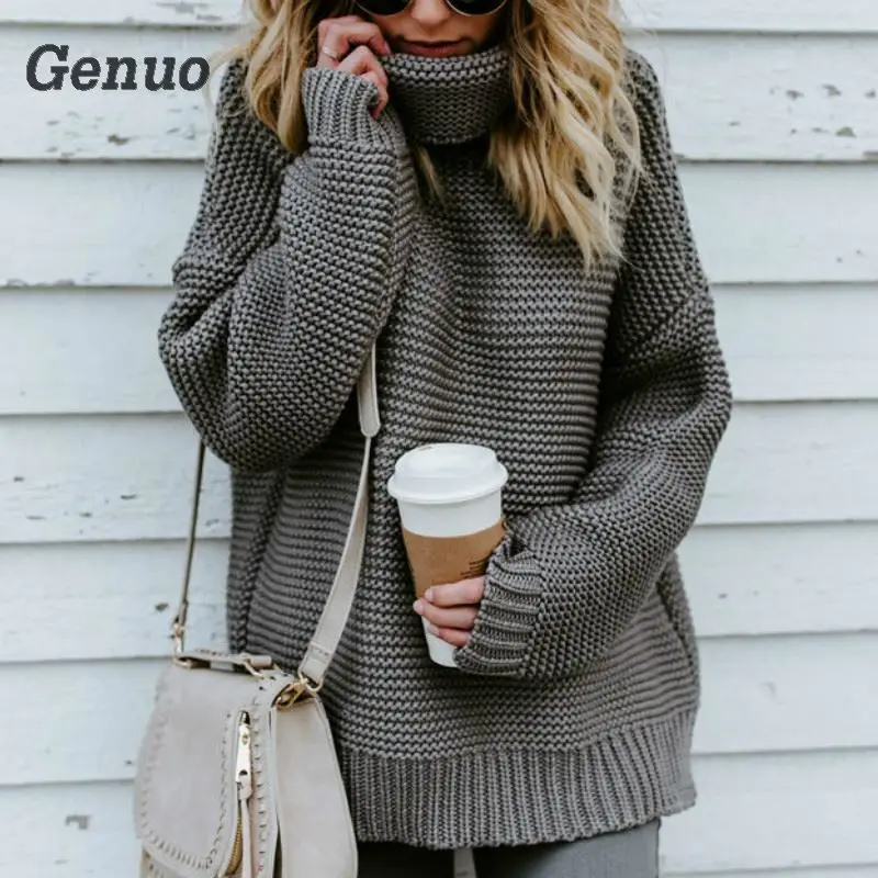 Coarse Pullover Women's Jumper Turtleneck Sweater Female Jumper Women Warm Sweater thick Winter Cable Knitted Oversized Sweater
Coarse Pullover Women's Jumper Turtleneck Sweater Female Jumper Women Warm Sweater thick Winter Cable Knitted Oversized Sweater