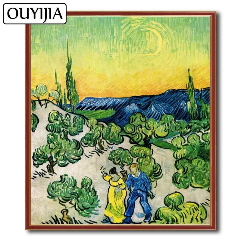 Алмазная 5D картина OUYIJIA Ван Гога «Walk In The Moonlight Oil», «сделай сам», вышивка, Алмазная мозаика для украшения, вышивка крестиком
Алмазная 5D картина OUYIJIA Ван Гога «Walk In The Moonlight Oil», «сделай сам», вышивка, Алмазная мозаика для украшения, вышивка крестиком