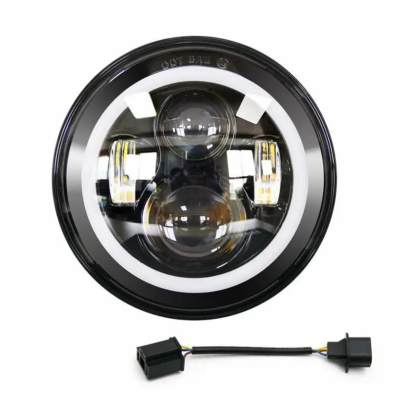 LED Round Headlight 7 inch Angel Eyes 6000K Hi/lo Beam and DRL lamp Halo for Jeep Wrangler
LED Round Headlight 7 inch Angel Eyes 6000K Hi/lo Beam and DRL lamp Halo for Jeep Wrangler