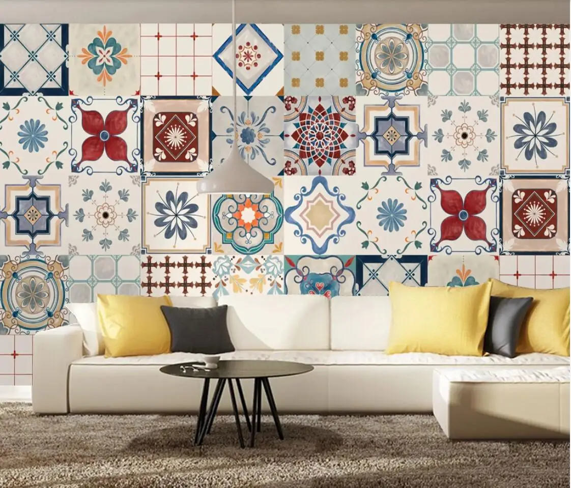 Скандинавская винтажная настенная бумага в популярном стиле 3d домашний декор