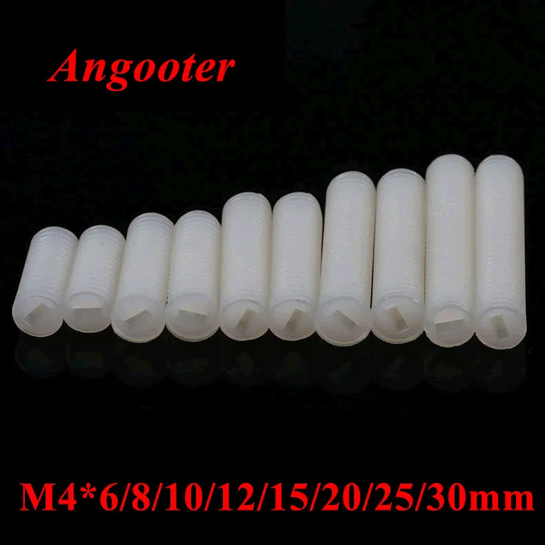 100pcs M4 Nylon Slotted Set Screws, Plastic Headless nylon Grub Set Screw Screws M4*6/8/10/12/15/20/25/30mm to M4 Nylon Hex Nut
100pcs M4 Nylon Slotted Set Screws, Plastic Headless nylon Grub Set Screw Screws M4*6/8/10/12/15/20/25/30mm to M4 Nylon Hex Nut