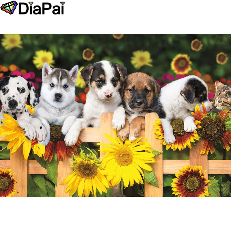 DIAPAI Diamond Painting 5D DIY 100% Full Square/Round Drill "Animal dog flower" Diamond Embroidery Cross Stitch 3D Decor A18560
DIAPAI Diamond Painting 5D DIY 100% Full Square/Round Drill "Animal dog flower" Diamond Embroidery Cross Stitch 3D Decor A18560