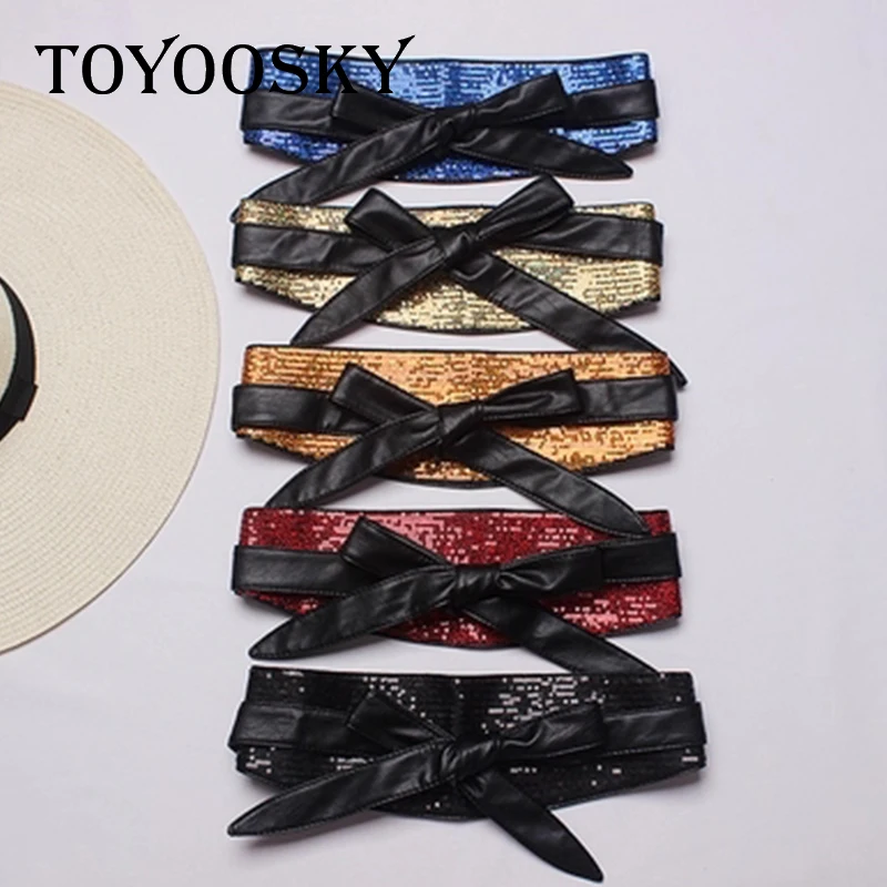 Sequin Women Wide Belt Gold Red Bow-knot Super Shiny Performance Cosplay Gold Female Wide Waist Belt For Women Dress Belt New
Sequin Women Wide Belt Gold Red Bow-knot Super Shiny Performance Cosplay Gold Female Wide Waist Belt For Women Dress Belt New