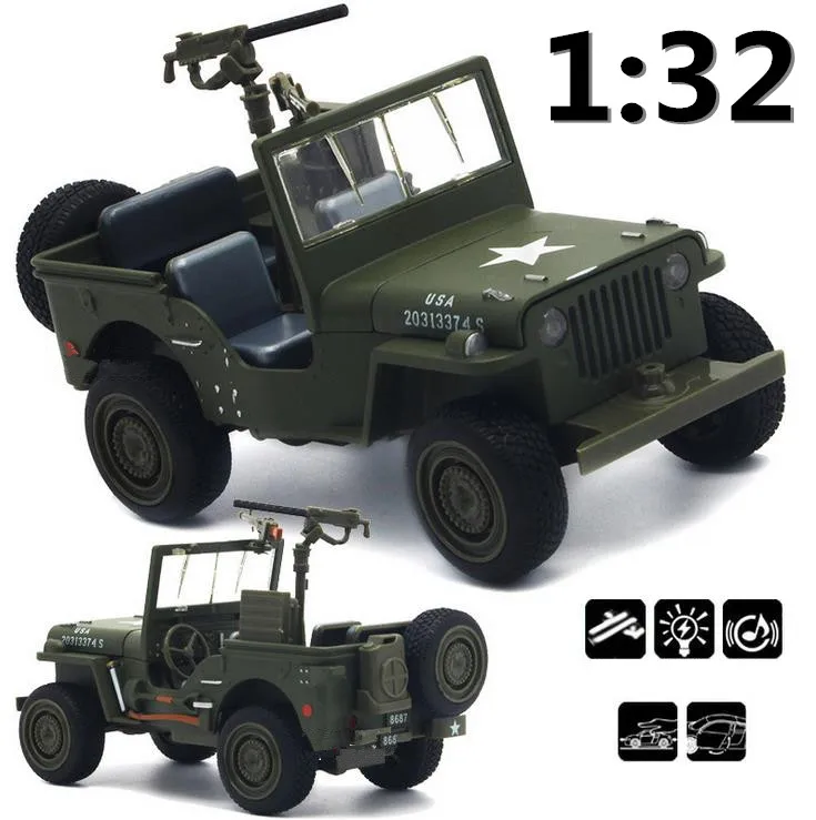1:32 Alloy Willis military vehiclesWorld War II military vehicles series,Pull Back flashing Metal Cars,free shipping
1:32 Alloy Willis military vehiclesWorld War II military vehicles series,Pull Back flashing Metal Cars,free shipping