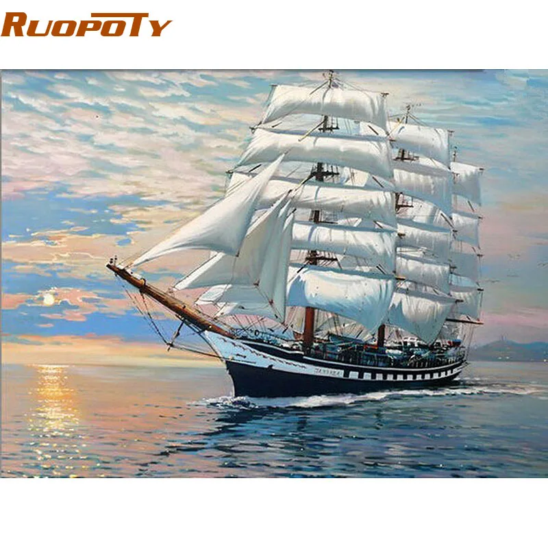 Картина по номерам RUOPOTY современная абстрактная картина маслом ручная роспись