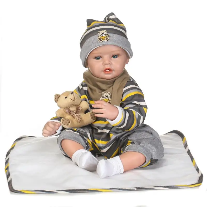 55cm Silicone bebe girl Reborn Baby Doll Toys 22" Newborn Girls Brinquedos Birthday Gift Vinyl Princess Dolls Toys
55cm Silicone bebe girl Reborn Baby Doll Toys 22" Newborn Girls Brinquedos Birthday Gift Vinyl Princess Dolls Toys