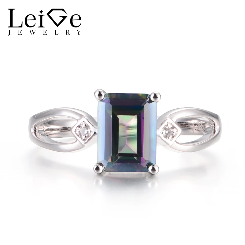 Leige Jewelry Topaz Engagement Rings Real Mystic Topaz Rings Rainbow Topaz Rings Emerald Cut Rainbow Stone 925 Sterling Silver
Leige Jewelry Topaz Engagement Rings Real Mystic Topaz Rings Rainbow Topaz Rings Emerald Cut Rainbow Stone 925 Sterling Silver