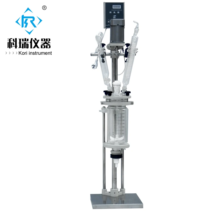 Laboratory Equipment 2L High borosilicate GG3.3 Double lined glass reactor with condenser with dropping flask for lab reaction
Laboratory Equipment 2L High borosilicate GG3.3 Double lined glass reactor with condenser with dropping flask for lab reaction