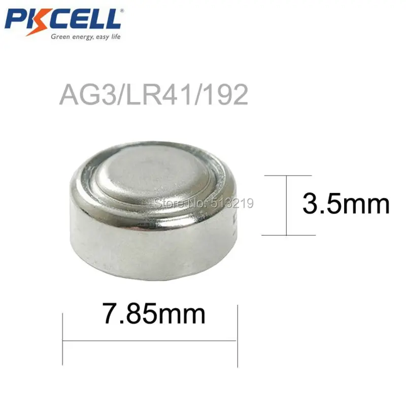 100 шт. PKCELL термометр батарея AG3 LR41 LR192 V3GA SR41 192 392 SR736 1 5 V Щелочная Кнопка монета часы