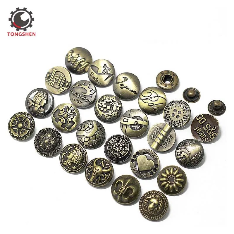 5Sets Vintage Pattern round leather craft metal snap buttons for clothing buttons decorative Antique Metal Snap Button
5Sets Vintage Pattern round leather craft metal snap buttons for clothing buttons decorative Antique Metal Snap Button