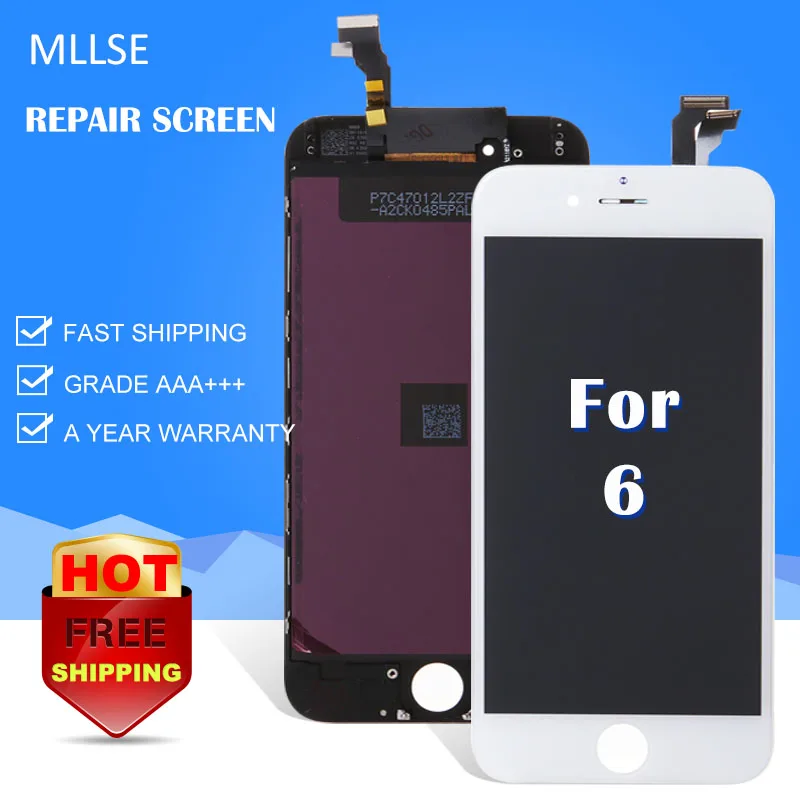 5PCS/LOT For iPhone 6 6G Display LCD Touch Screen Digitizer Assembly Replacement White Black MIX 4.7" inch AAA Quality Free DHL
5PCS/LOT For iPhone 6 6G Display LCD Touch Screen Digitizer Assembly Replacement White Black MIX 4.7" inch AAA Quality Free DHL