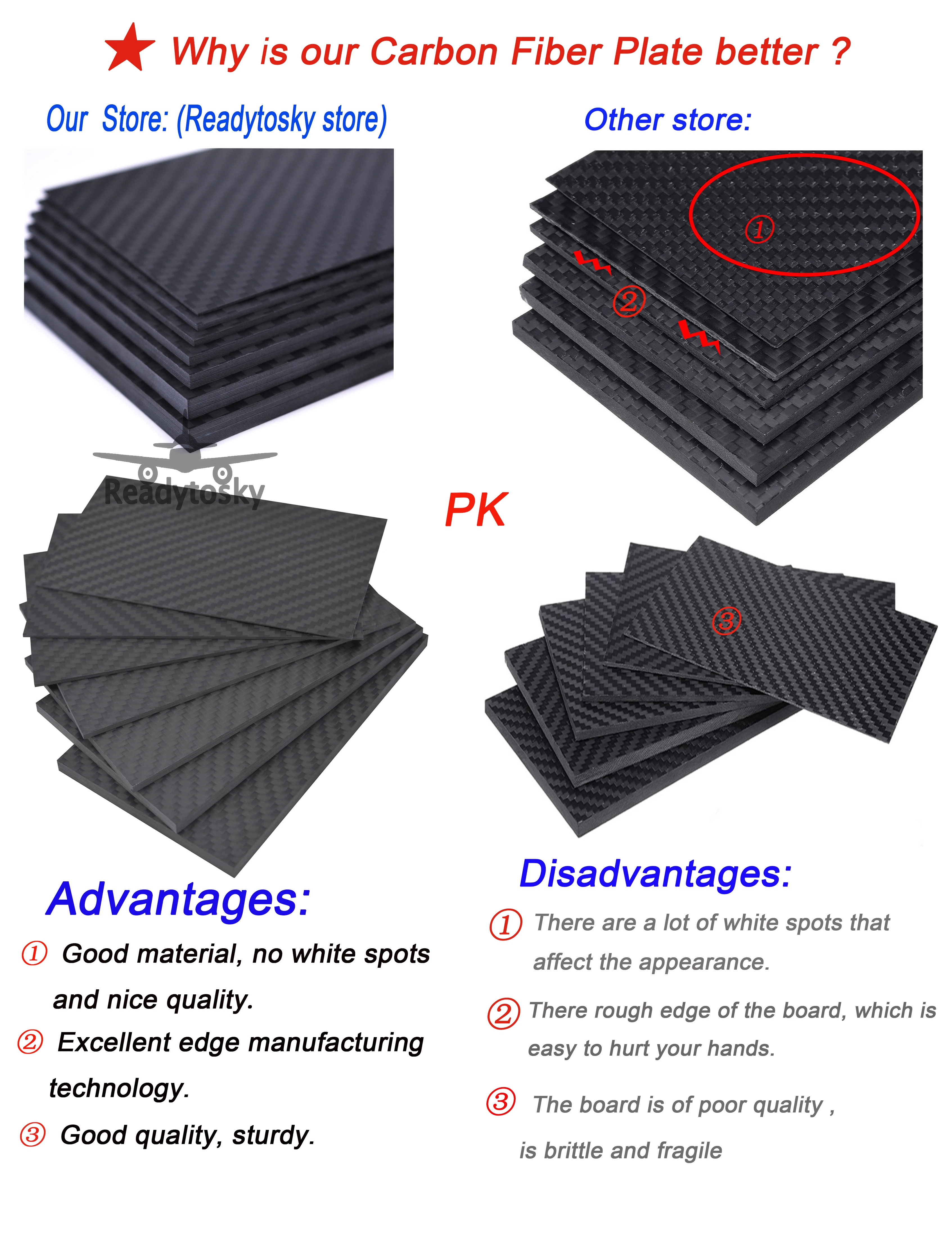 230mm x 170mm 3k Carbon Fiber Plate Panel 0.5mm 1mm 1.5mm 2mm 3mm 4mm 5mm Full Carbon Fiber Plate Panel Sheet for RC FPV Drone
230mm x 170mm 3k Carbon Fiber Plate Panel 0.5mm 1mm 1.5mm 2mm 3mm 4mm 5mm Full Carbon Fiber Plate Panel Sheet for RC FPV Drone