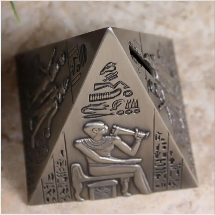 Пирамиды из египетского металла копилка для денег безопасная монет детей
