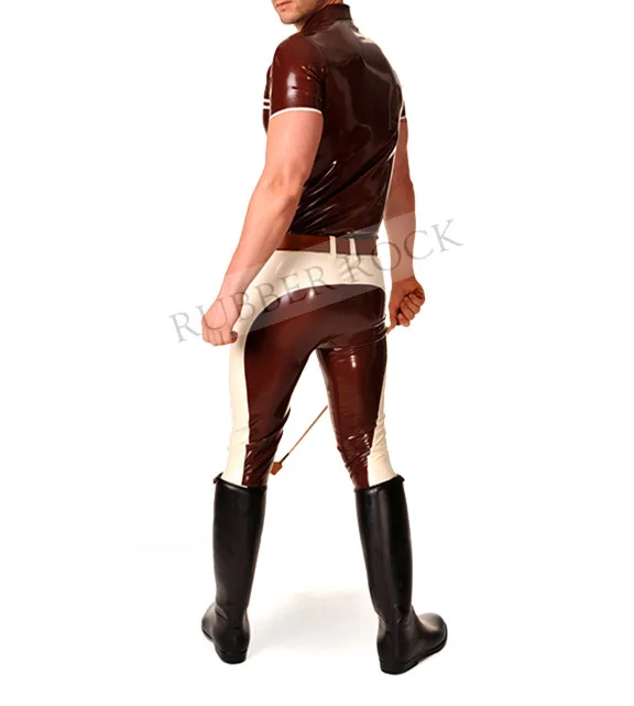 Close-fitting Latex Leggings Men's Latex Tight Panties Two Constracting Color Latex Trousers
Close-fitting Latex Leggings Men's Latex Tight Panties Two Constracting Color Latex Trousers