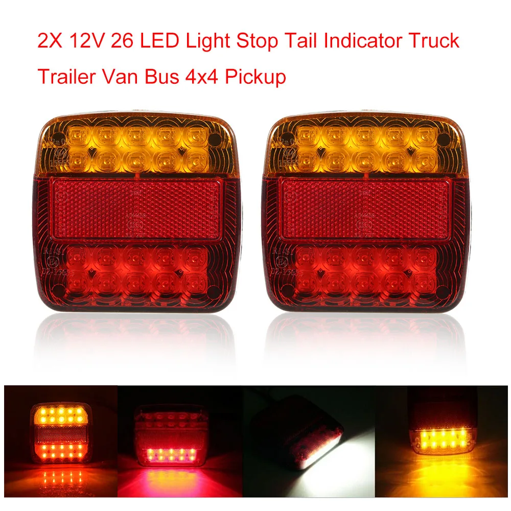 2X Side Marker Lights 26 LED Light Stop Tail Indicator Truck Trailer Van Bus 4x4 Pickup Universal fits DC 12V Trailers
2X Side Marker Lights 26 LED Light Stop Tail Indicator Truck Trailer Van Bus 4x4 Pickup Universal fits DC 12V Trailers
