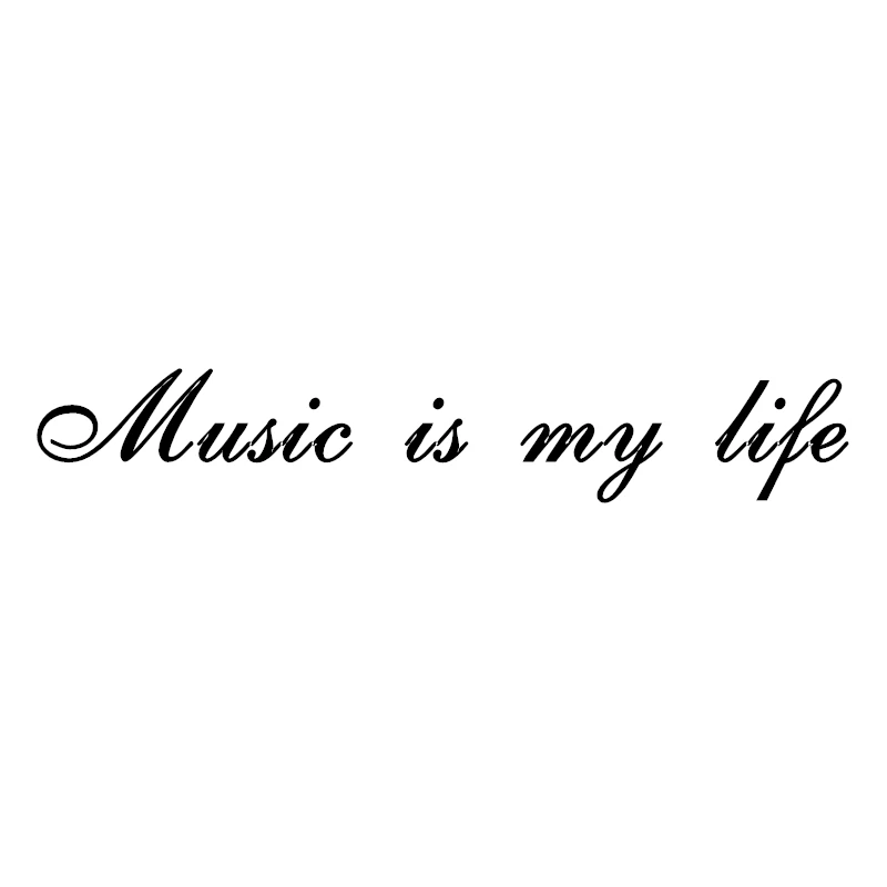 CK2311#58*10см наклейки на авто music is my life музыка это моя жизнь водонепроницаемые