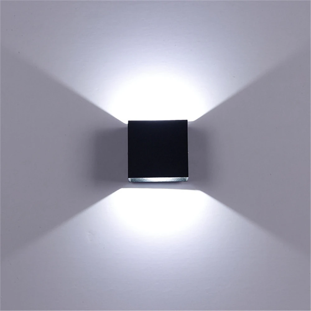 

Светодиодный настенный светильник куб COB современные украшения домашнего освещения бра Алюминий лампа 6 Вт для ванной коридор Спальня Осве...