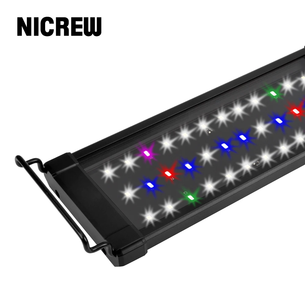 Классический светодиодный RGB светильник NICREW Plus для рыбалки, аквариумный светодиодный светсветильник, s лампа полного спектра для аквариума,... 
Классический светодиодный RGB светильник NICREW Plus для рыбалки, аквариумный светодиодный светсветильник, s лампа полного спектра для аквариума,...