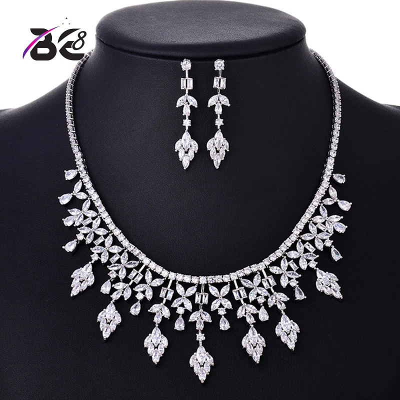 Be 8 Beautiful Sparkling Cubic Zirconia African Beads Jewelry Sets for Women Bridal Gift White Gold Color Earring Necklace YC007
Be 8 Beautiful Sparkling Cubic Zirconia African Beads Jewelry Sets for Women Bridal Gift White Gold Color Earring Necklace YC007