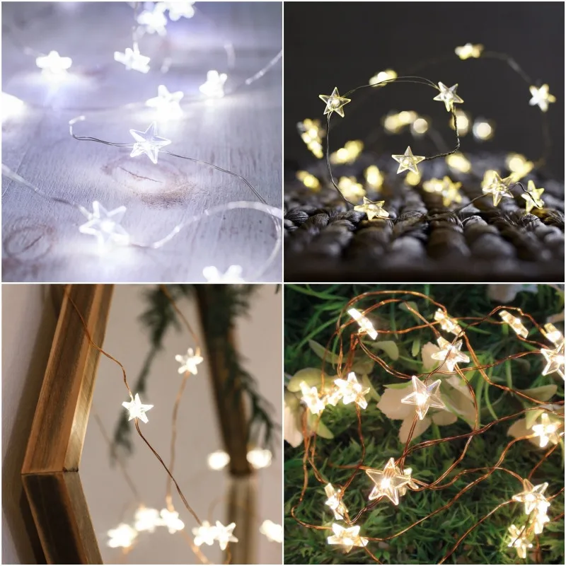 LAIDEYI 3M 30 LED Star Copper Wire String Lights Fairy Lights Christmas Wedding Decoration Lights Battery Operate Twinkle Lights
LAIDEYI 3M 30 LED Star Copper Wire String Lights Fairy Lights Christmas Wedding Decoration Lights Battery Operate Twinkle Lights
