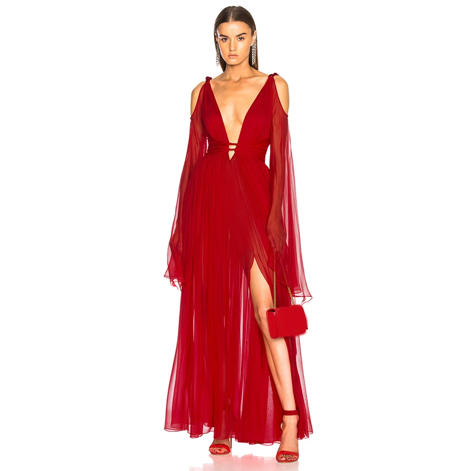 New Celebrity Party Long Dress Women Off The Shoulder Long Sleeve V-Neck Sexy Split NightClub Backless Maxi Dress Women Vestidos
New Celebrity Party Long Dress Women Off The Shoulder Long Sleeve V-Neck Sexy Split NightClub Backless Maxi Dress Women Vestidos
