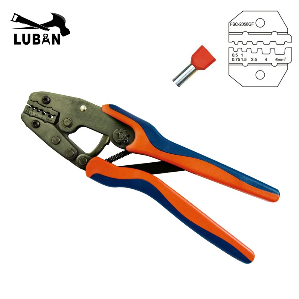 DR-2056GF Crimping Plier Ratchet Crimping Tool Insulated and Non-insulated cable end-sleeves crimping plier 2* 0.5-6mm
DR-2056GF Crimping Plier Ratchet Crimping Tool Insulated and Non-insulated cable end-sleeves crimping plier 2* 0.5-6mm