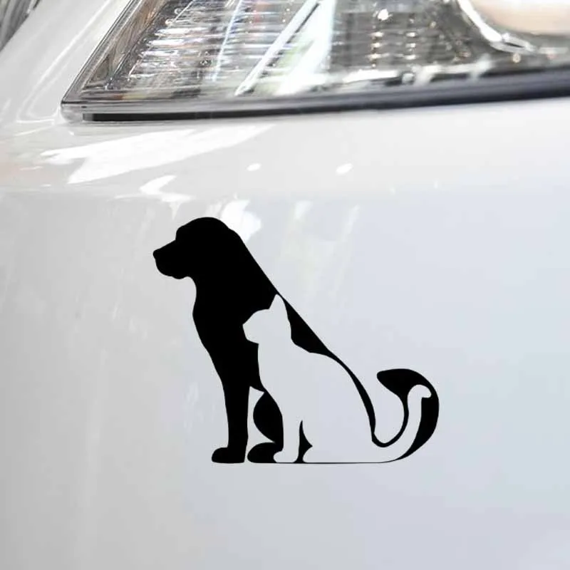 YJZT 14CM*12.1CM Car Sticker With A Cat And Dog Sitting Ttogether Black/Silver C2-3187
YJZT 14CM*12.1CM Car Sticker With A Cat And Dog Sitting Ttogether Black/Silver C2-3187