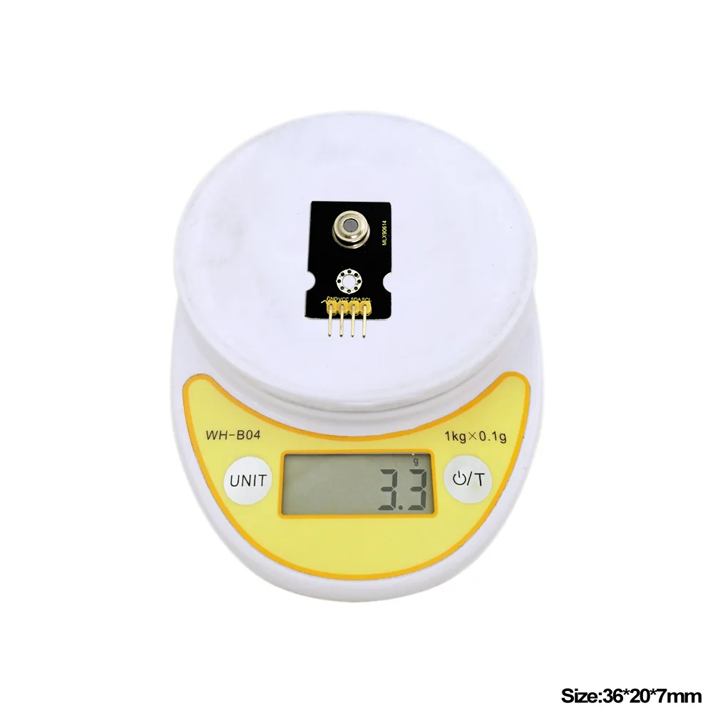 Keyestudio GY-906 MLX90614 Non-contact Infrared Temp Sensor for Arduino/IIC port
Keyestudio GY-906 MLX90614 Non-contact Infrared Temp Sensor for Arduino/IIC port