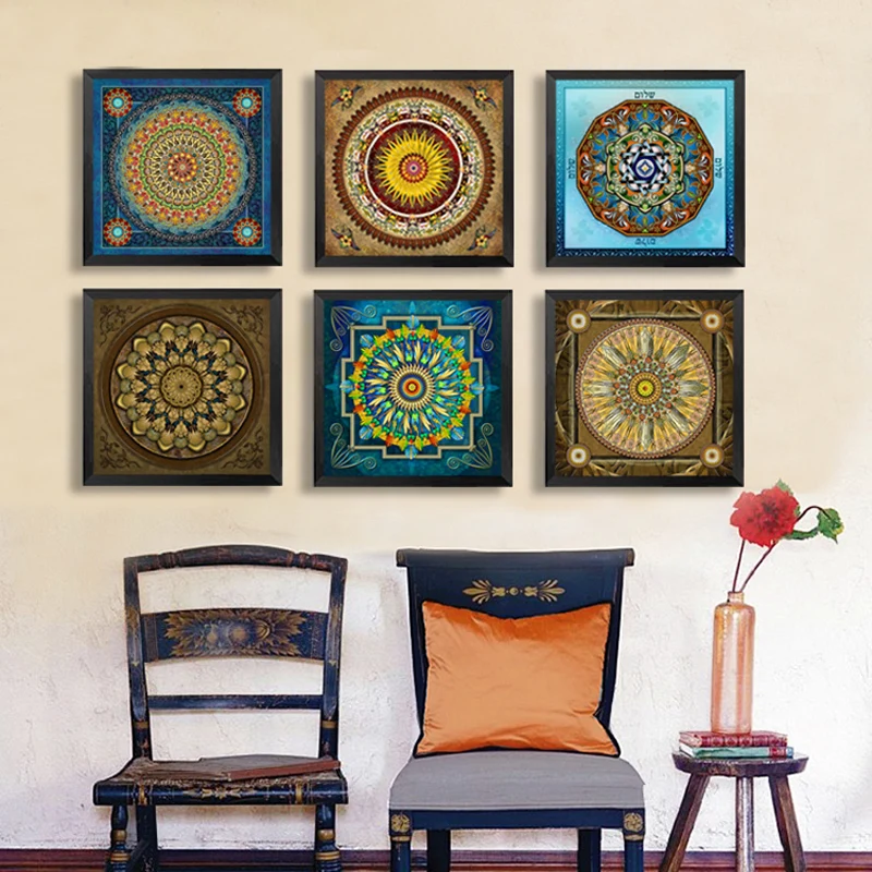 Mandala Ornament Thangka Yoga Canvas Painting Vintage Print Poster Art Canvas Painting Wall Pictures Living Room Decor No Frame
Mandala Ornament Thangka Yoga Canvas Painting Vintage Print Poster Art Canvas Painting Wall Pictures Living Room Decor No Frame