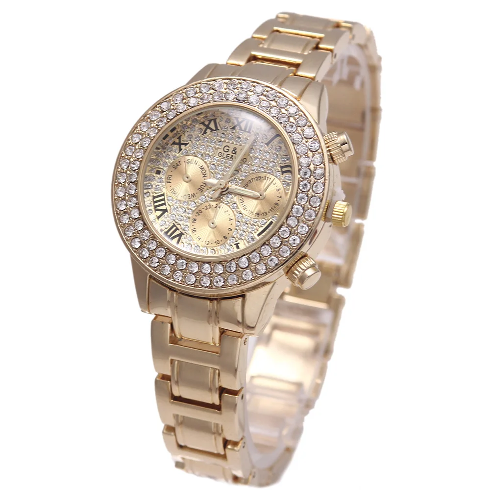Relogio Feminino G&D Gold Women Quartz Wristwatches Stainless Steel Relojes Mujer Luxury Dress Watch Erkek Kol Saati Gifts
Relogio Feminino G&D Gold Women Quartz Wristwatches Stainless Steel Relojes Mujer Luxury Dress Watch Erkek Kol Saati Gifts