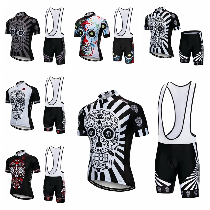 Cycling set bike jersey set Black White Skull Cycling Clothing ropa ciclismo short sleeve bicycle bib shorts suit quick dry
Cycling set bike jersey set Black White Skull Cycling Clothing ropa ciclismo short sleeve bicycle bib shorts suit quick dry