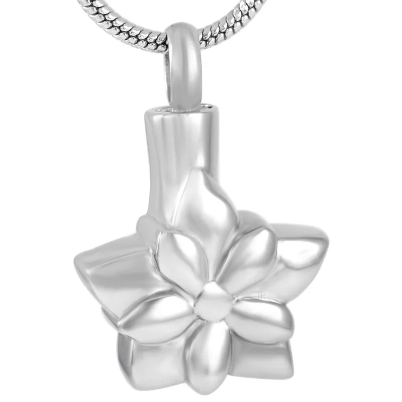 IJD9749 Stainless Steel Lotus Flower Cremation Memorial Pendant for Ashes Urn Souvenir Keepsake Necklace with Jewelry
IJD9749 Stainless Steel Lotus Flower Cremation Memorial Pendant for Ashes Urn Souvenir Keepsake Necklace with Jewelry
