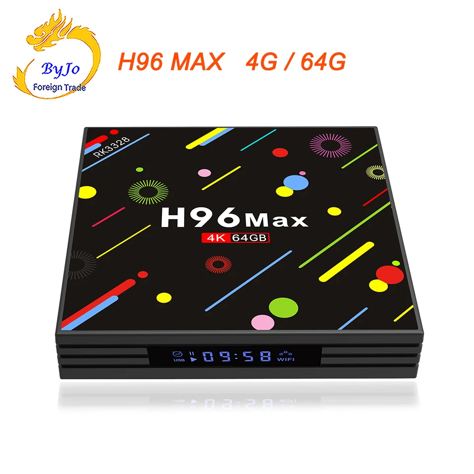 ТВ-приставка H96 MAX, 4 Гб ОЗУ, 64 Гб ПЗУ, Android 7,1, 2,4 ГГц и 5G Wi-Fi, Rockchip RK3328, четырехъядерный процессор, поддержка H.265, UHD, BT, 4K
ТВ-приставка H96 MAX, 4 Гб ОЗУ, 64 Гб ПЗУ, Android 7,1, 2,4 ГГц и 5G Wi-Fi, Rockchip RK3328, четырехъядерный процессор, поддержка H.265, UHD, BT, 4K