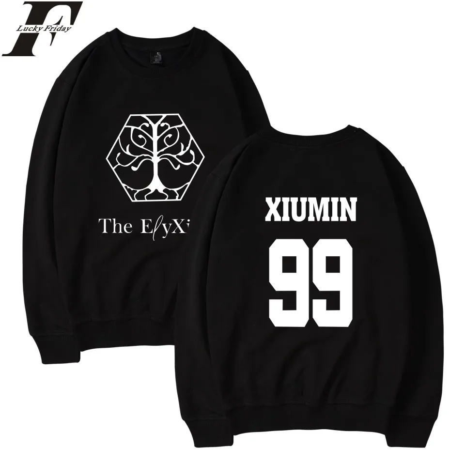 EXO XIUMIN планет 4 The ElyXiOn альбом концерт Kpop свитшот для женщин/мужчин свитшоты