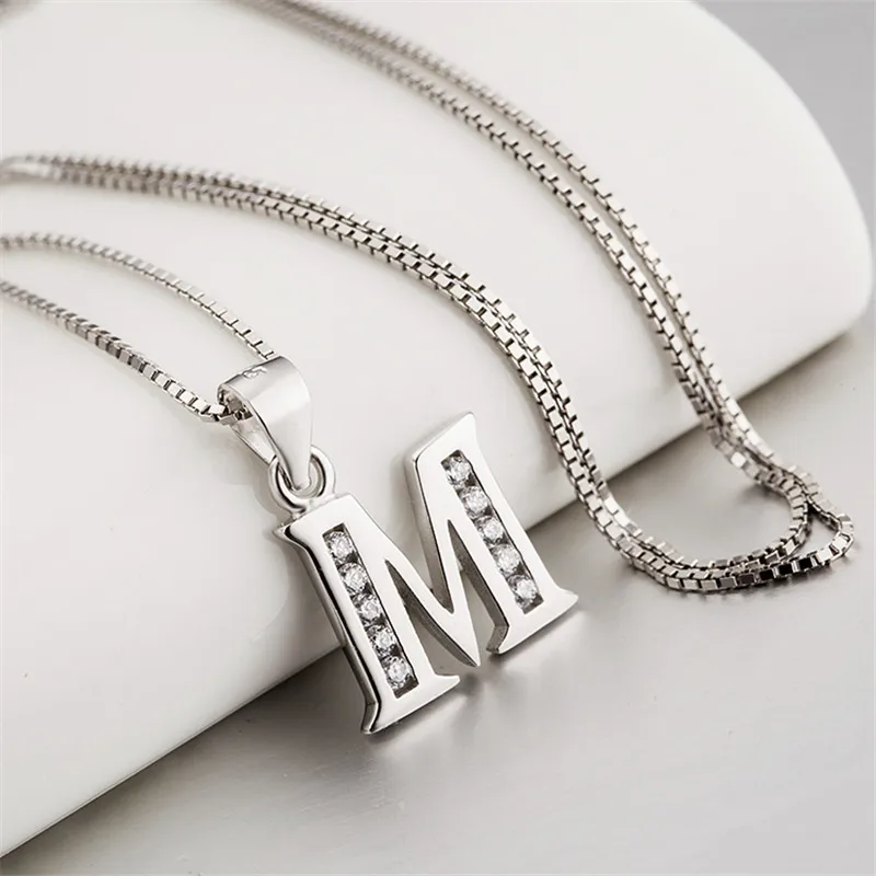 YFN 925 Sterling Silver M Letter Necklace For Women Man Alphabet Pendant Choker 18Inch Chain Wholesale Drop Shipping
YFN 925 Sterling Silver M Letter Necklace For Women Man Alphabet Pendant Choker 18Inch Chain Wholesale Drop Shipping