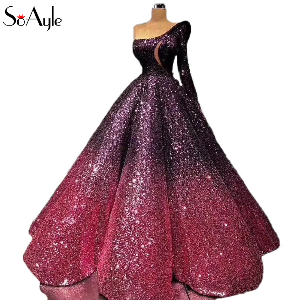 SoAyle Luxurious Colorful Lush Ball Gowns 2018 Saudi Arabic Prom Gowns One Shoulder Rose Prom Dress vestido de noiva Longo abiye
SoAyle Luxurious Colorful Lush Ball Gowns 2018 Saudi Arabic Prom Gowns One Shoulder Rose Prom Dress vestido de noiva Longo abiye
