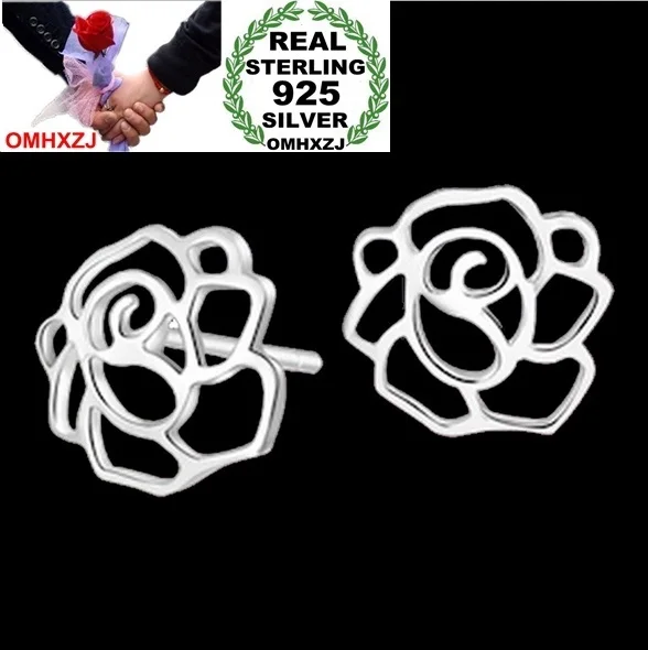 OMHXZJ WHOLESALE Fashion Men and women contracted jewelry flowers The peony roses REAL S925 STERLING SILVER STUD EARRINGS YS90
OMHXZJ WHOLESALE Fashion Men and women contracted jewelry flowers The peony roses REAL S925 STERLING SILVER STUD EARRINGS YS90
