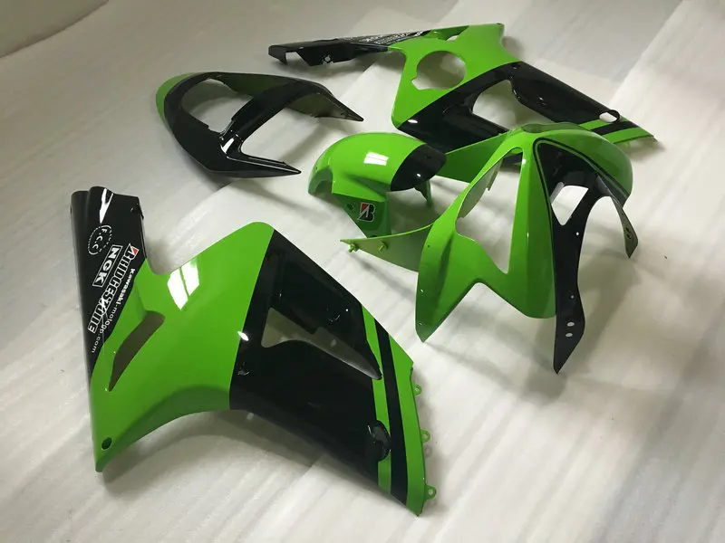 Комплект обтекателей под давлением для KAWASAKI Ninja ZX6R 636 03 04 ZX 6R 2003 2004 ABS зеленый