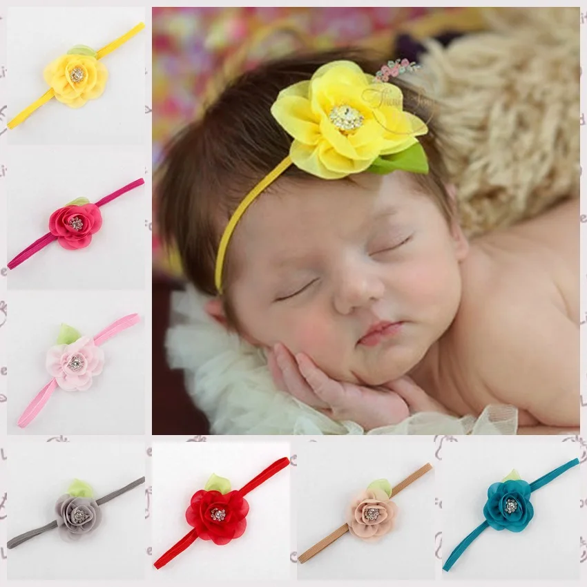 Chiffon flower green leaves Diamond Headbands For Newborn Baby Photo props Infant Girls Hairband Children accessories 12Pcs/lot
Chiffon flower green leaves Diamond Headbands For Newborn Baby Photo props Infant Girls Hairband Children accessories 12Pcs/lot