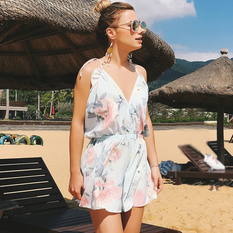 Summer Beach Style Sexy Print Women's Jumpsuits 2019 New Chiffon Playsuits Plus Size Ruffles Tank Rompers for Ladies Vestidos
Summer Beach Style Sexy Print Women's Jumpsuits 2019 New Chiffon Playsuits Plus Size Ruffles Tank Rompers for Ladies Vestidos