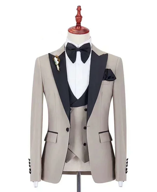 Tailored Made Beige Khaki Groom Tuxedos Wedding Suits For Men Slim Fit Groomsmen Best Man Blazer Formal Prom Party Suit Ternos
Tailored Made Beige Khaki Groom Tuxedos Wedding Suits For Men Slim Fit Groomsmen Best Man Blazer Formal Prom Party Suit Ternos