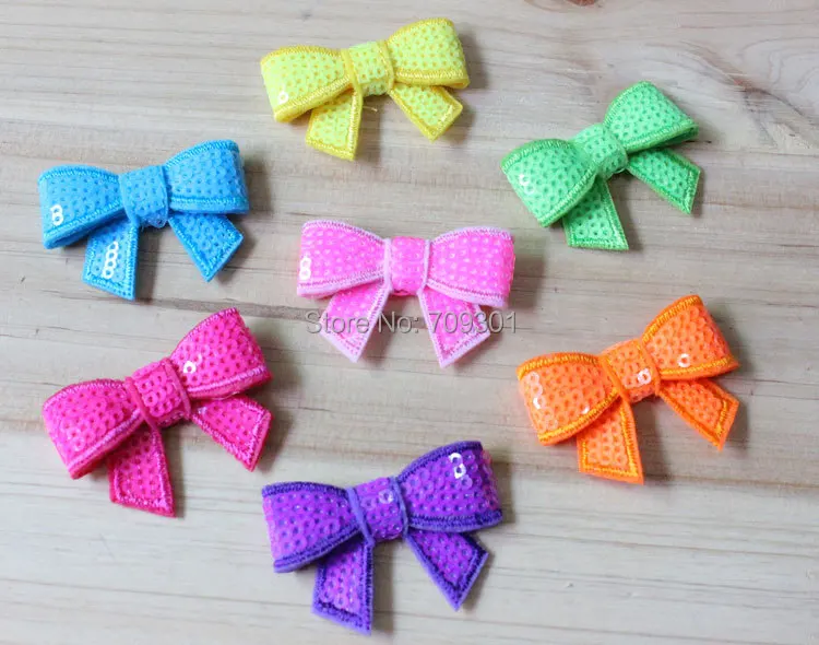 1.7" neon sequin bows with clips for hair accessories girls hair bows 7colors all have stock
1.7" neon sequin bows with clips for hair accessories girls hair bows 7colors all have stock