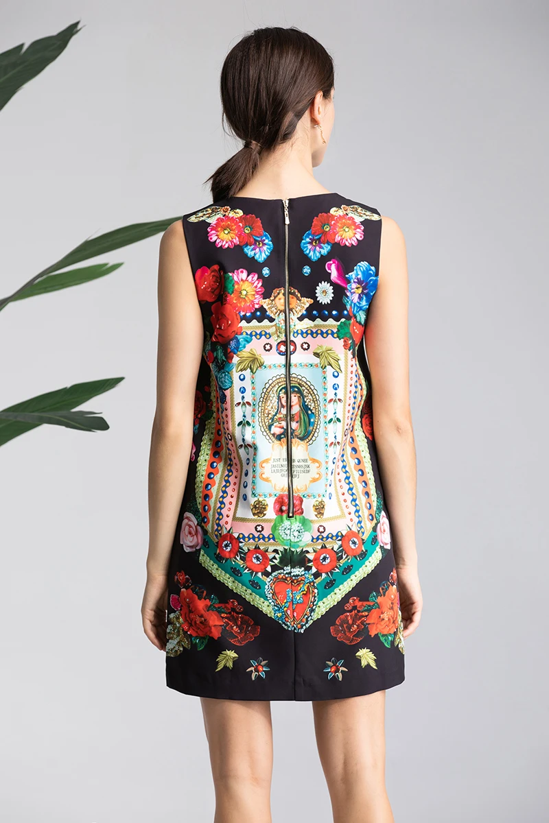 MIUXIMAO High Quality 2019 Summer&spring Diamonds Luxurious Dress flower Virgin Mary print Eleghant Casual Dress Women vestido
MIUXIMAO High Quality 2019 Summer&spring Diamonds Luxurious Dress flower Virgin Mary print Eleghant Casual Dress Women vestido