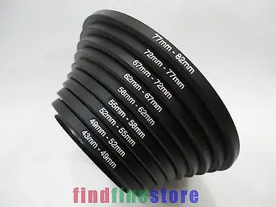 43-46-49-52-55-58-62-67-72-77-82 MM 10pcs Metal Step Up Rings Lens Adapter Set
43-46-49-52-55-58-62-67-72-77-82 MM 10pcs Metal Step Up Rings Lens Adapter Set
