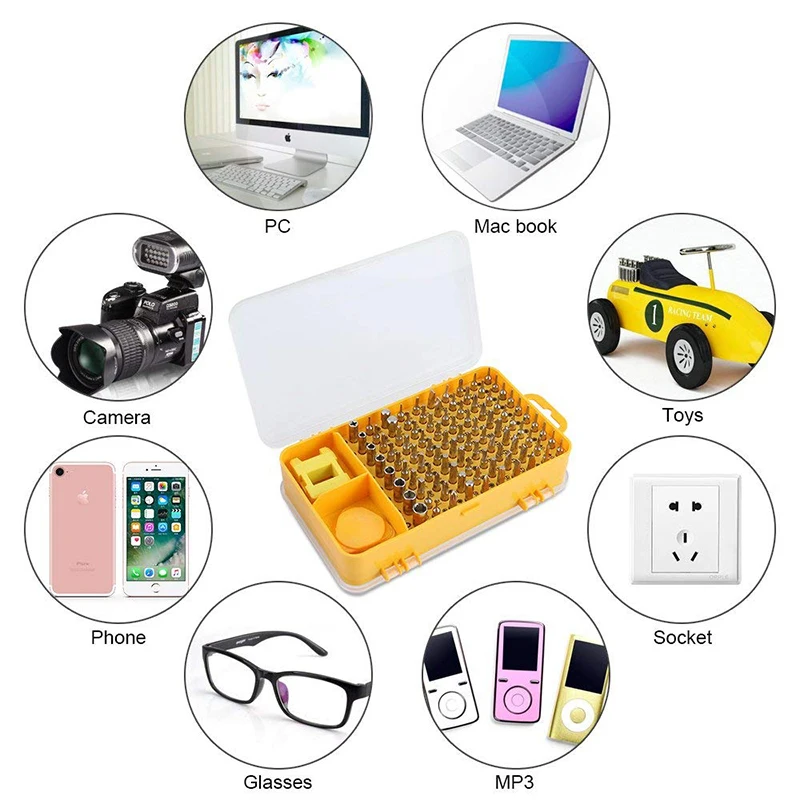 108 in 1 Multi-function Screwdriverdrill bit set Disassemble For Phone Computer Watch Electronic Repair home Tools Kit
108 in 1 Multi-function Screwdriverdrill bit set Disassemble For Phone Computer Watch Electronic Repair home Tools Kit