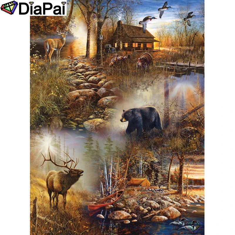 DIAPAI 5D DIY Diamond Painting 100% Full Square/Round Drill "Deer bear house" Diamond Embroidery Cross Stitch 3D Decor A21651
DIAPAI 5D DIY Diamond Painting 100% Full Square/Round Drill "Deer bear house" Diamond Embroidery Cross Stitch 3D Decor A21651