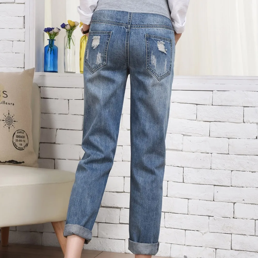 Pregnant Woman Ripped Jeans Maternity Pants Trousers Nursing Prop Belly Legging L318
Pregnant Woman Ripped Jeans Maternity Pants Trousers Nursing Prop Belly Legging L318